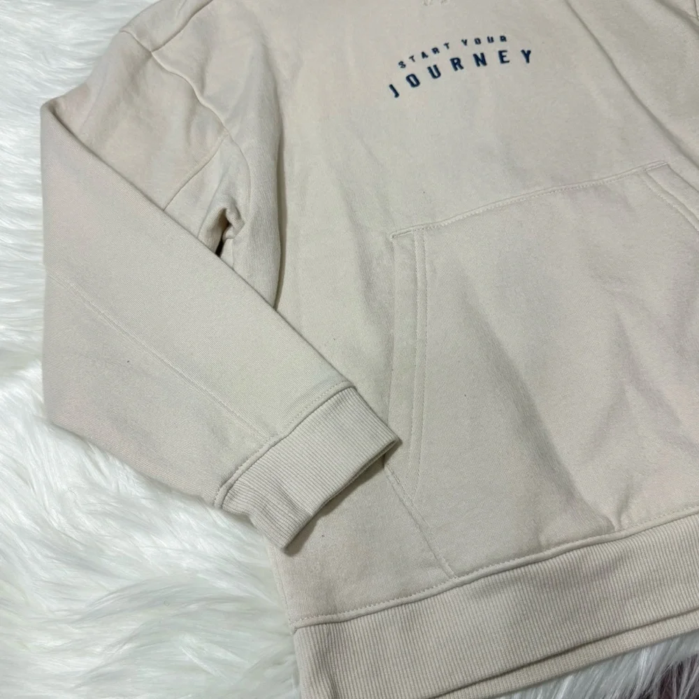 Cat & Jack Beige Pullover Hoodie Sweatshirt - Boys Size Small (6/7)